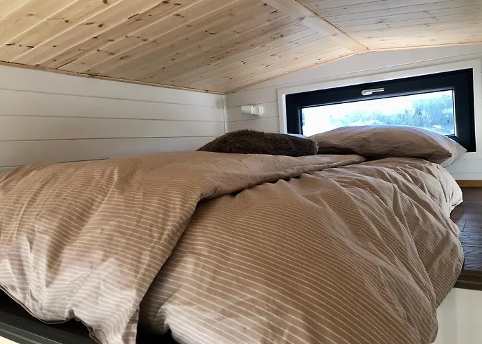 Tiny House Mit Saunafass Und Garten アパート *